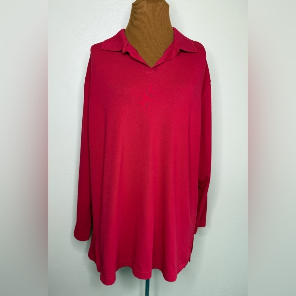 Bechamel Rich Red Knit Top Long Sleeve Size Large